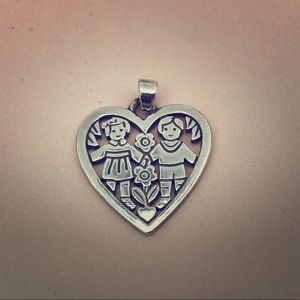 James Avery Boy and Girl in Heart Classic Pendant